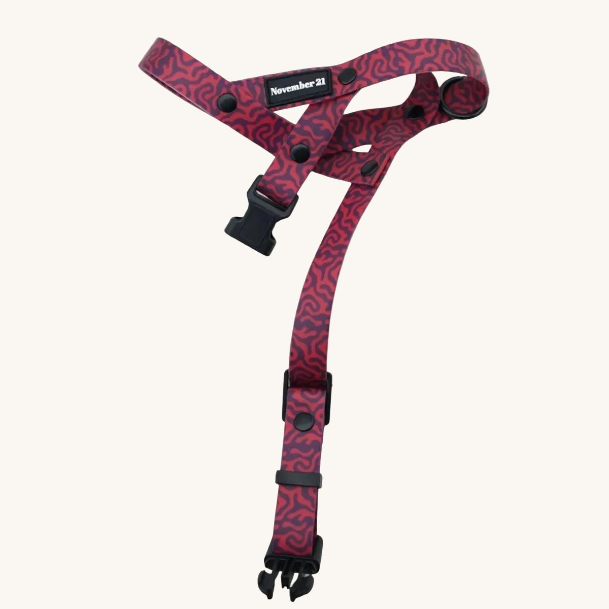 Anti-Matting Dog Harness on cream background