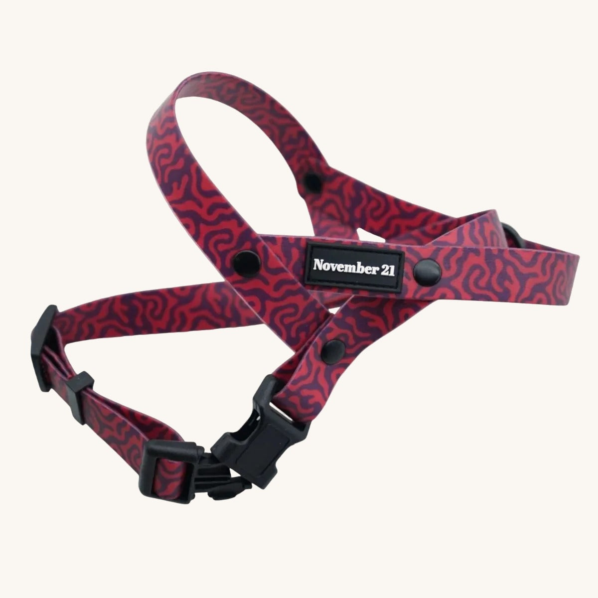 Anti-Matting Dog Harness on cream background
